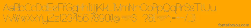 NolicenseKeraterultralight Font – Gray Fonts on Orange Background