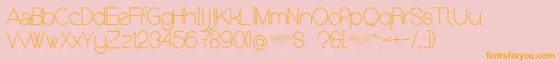 NolicenseKeraterultralight-Schriftart – Orangefarbene Schriften auf rosa Hintergrund