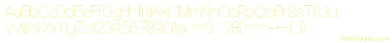 Шрифт NolicenseKeraterultralight – жёлтые шрифты