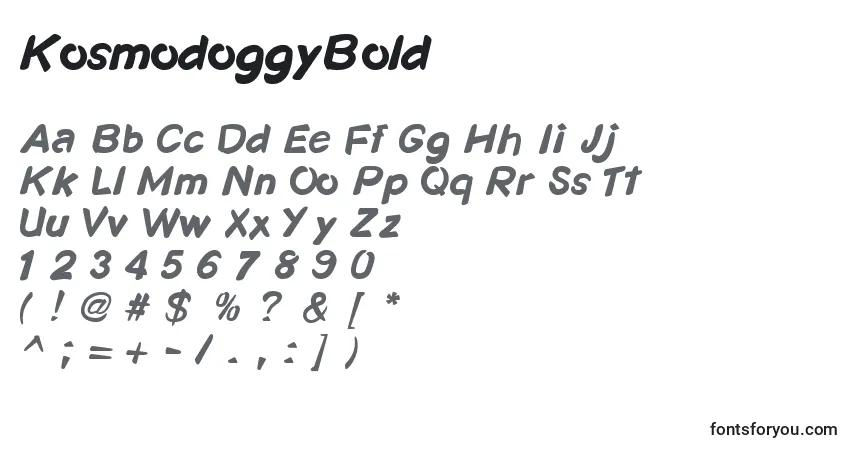 KosmodoggyBold-fontti – aakkoset, numerot, erikoismerkit