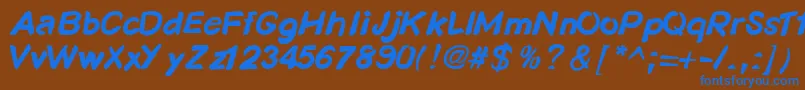 KosmodoggyBold Font – Blue Fonts on Brown Background