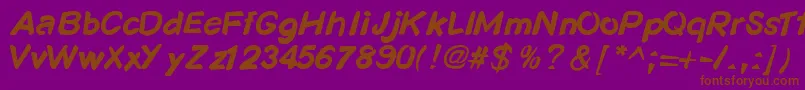 KosmodoggyBold Font – Brown Fonts on Purple Background