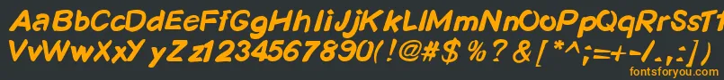 KosmodoggyBold Font – Orange Fonts on Black Background