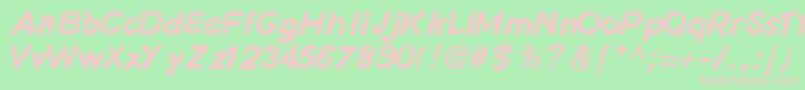 KosmodoggyBold Font – Pink Fonts on Green Background