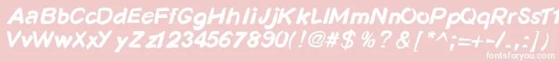 KosmodoggyBold Font – White Fonts on Pink Background