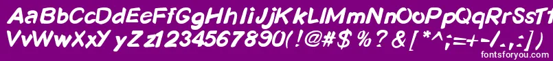 KosmodoggyBold Font – White Fonts on Purple Background