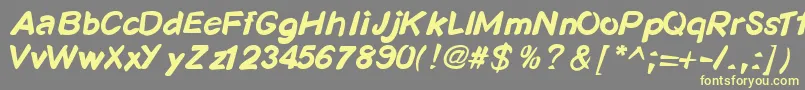 KosmodoggyBold Font – Yellow Fonts on Gray Background