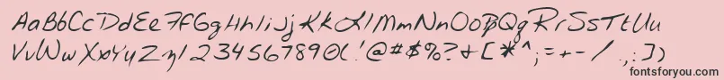 Lehn192-Schriftart – Schwarze Schriften auf rosa Hintergrund