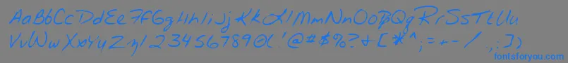 Lehn192 Font – Blue Fonts on Gray Background