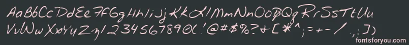 Lehn192 Font – Pink Fonts on Black Background