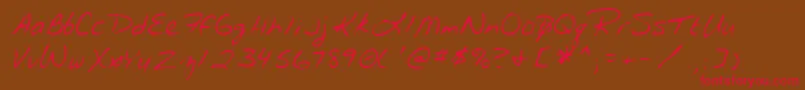 Lehn192 Font – Red Fonts on Brown Background