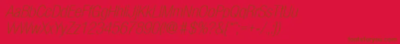 Шрифт OlnovaLightcondita – коричневые шрифты на красном фоне