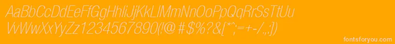 OlnovaLightcondita Font – Pink Fonts on Orange Background