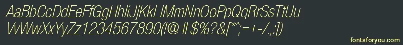 OlnovaLightcondita Font – Yellow Fonts on Black Background