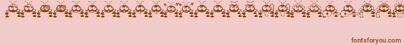 En savoir plus sur la police DontBugMeJl Police DontBugMeJl – polices brunes sur fond rose
