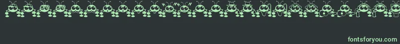 Police DontBugMeJl – polices vertes sur fond noir
