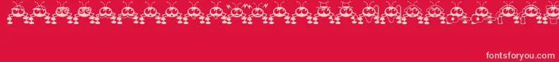 DontBugMeJl Font – Pink Fonts on Red Background