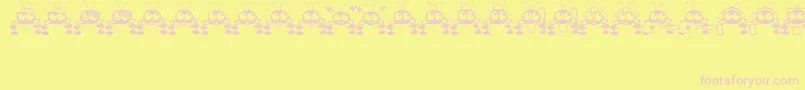 DontBugMeJl Font – Pink Fonts on Yellow Background