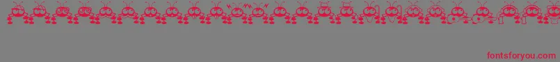 DontBugMeJl Font – Red Fonts on Gray Background