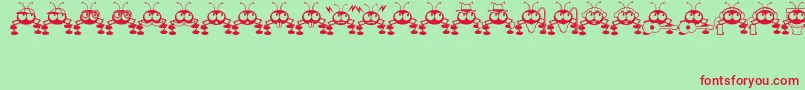 DontBugMeJl Font – Red Fonts on Green Background