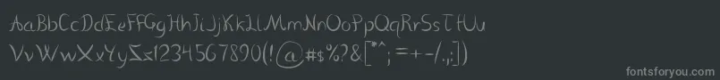 Saiba mais sobre a fonte VanloseHandwritten Fonte VanloseHandwritten – fontes cinzas em um fundo preto