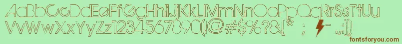 TheMapleOrigins-fontti – ruskeat fontit vihreällä taustalla