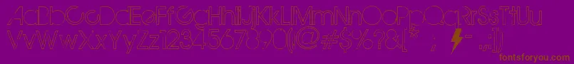 Шрифт TheMapleOrigins – коричневые шрифты на фиолетовом фоне