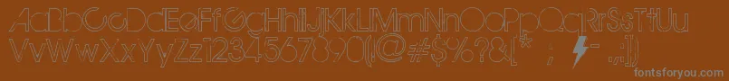 Шрифт TheMapleOrigins – серые шрифты на коричневом фоне