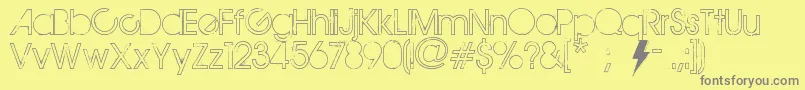 フォントTheMapleOrigins – 黄色の背景に灰色の文字