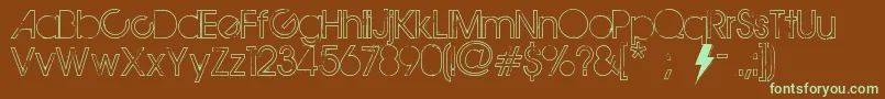 TheMapleOrigins-fontti – vihreät fontit ruskealla taustalla