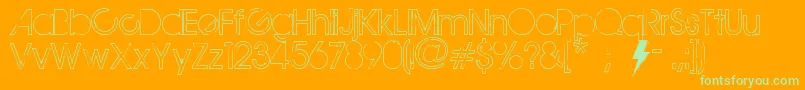 TheMapleOrigins Font – Green Fonts on Orange Background