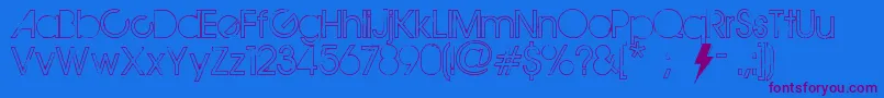 Шрифт TheMapleOrigins – фиолетовые шрифты на синем фоне