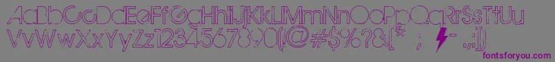 Шрифт TheMapleOrigins – фиолетовые шрифты на сером фоне