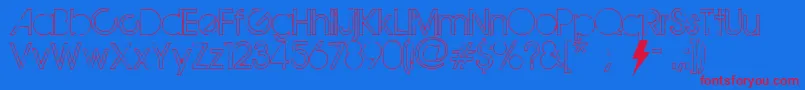 TheMapleOrigins Font – Red Fonts on Blue Background