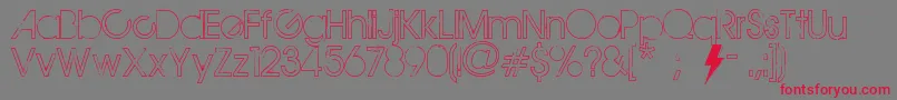 フォントTheMapleOrigins – 赤い文字の灰色の背景