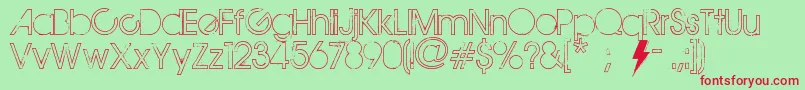 TheMapleOrigins-fontti – punaiset fontit vihreällä taustalla