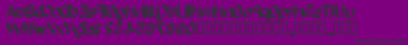 フォントBackcabOriginal – 紫の背景に黒い文字