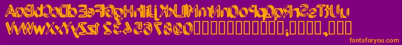 fuente BackcabOriginal – Fuentes Naranjas Sobre Fondo Morado