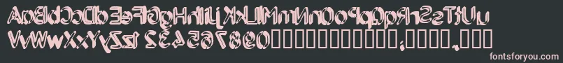 BackcabOriginal Font – Pink Fonts on Black Background