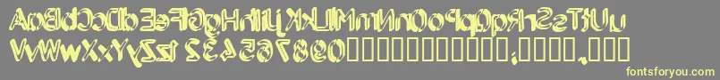 BackcabOriginal Font – Yellow Fonts on Gray Background