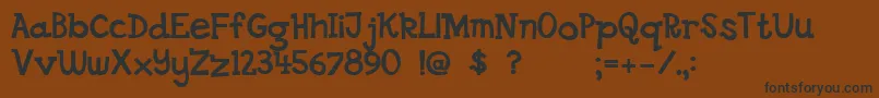 Dsgoose Font – Black Fonts on Brown Background