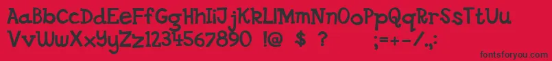 Dsgoose Font – Black Fonts on Red Background