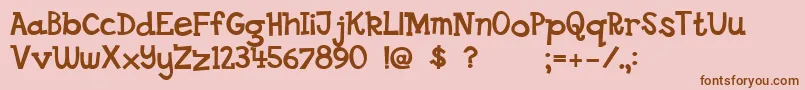 Dsgoose Font – Brown Fonts on Pink Background