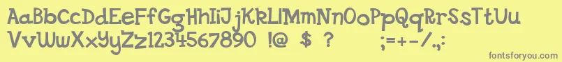 Dsgoose Font – Gray Fonts on Yellow Background