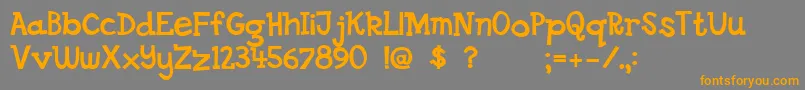 Dsgoose Font – Orange Fonts on Gray Background