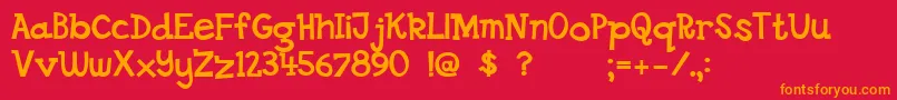 Dsgoose Font – Orange Fonts on Red Background