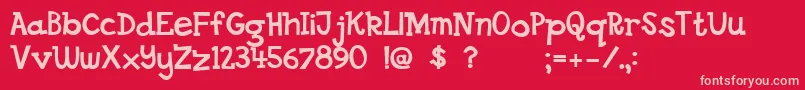 Dsgoose Font – Pink Fonts on Red Background