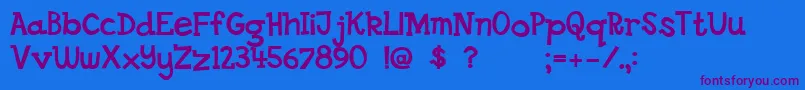 Dsgoose Font – Purple Fonts on Blue Background
