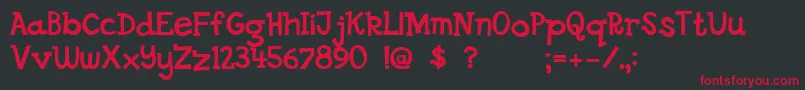 Dsgoose Font – Red Fonts on Black Background