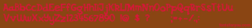 Dsgoose Font – Red Fonts on Brown Background